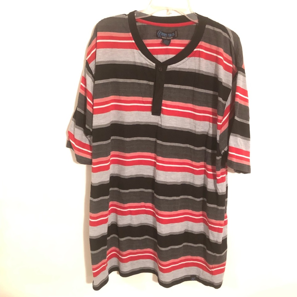 Street Rules Streetwear Men’s Red Gray Shirt 3X